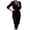 Black, variant on Women's 2024 Sequin Dress Long Sleeve Midi Dress V Neck Sparkly Glitter Wrap Dress with Belt Black