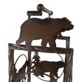 thumbnail image 4 of Cast Iron Western Rustic Black Bear Pine Trees Toilet Paper Holder Stand Station, 4 of 10