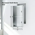 thumbnail image 3 of Shower Niche 12 * 24 in Stainless Steel Wall Niche for Storage Easy Installation, 3 of 6