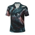 thumbnail image 2 of Daiia Wave Chain Shark Pattern Men’s Polo Shirts,Solid Deck Shirt,Classic Fit, Breathable Cotton Polo for Casual and Sport Wear-4X-Large, 2 of 7