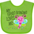 thumbnail image 3 of Inktastic My Great Grandma Loves Me Cute Dragonfly Boys or Girls Baby Bib, 3 of 4