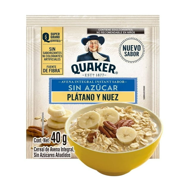 Avena integral Quaker instant sabor plátano 40 g