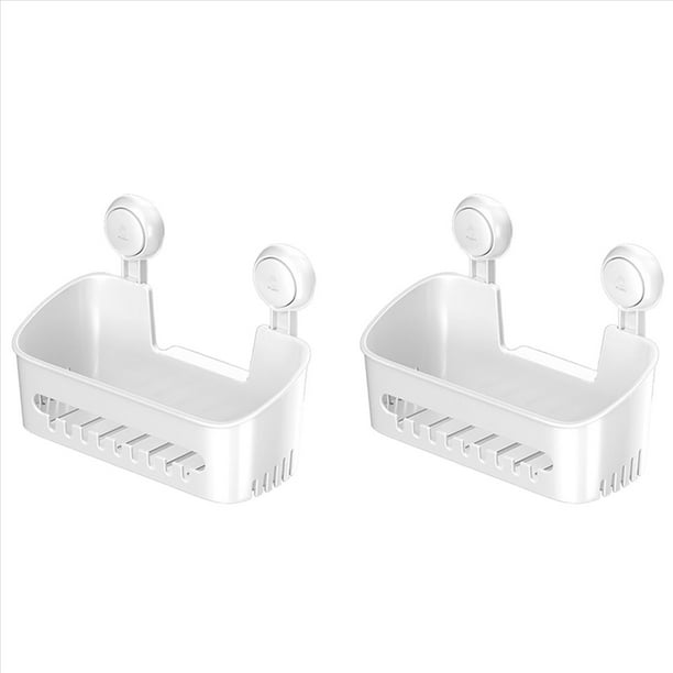 2X Ducha, Especiero, Organizador de BañO, Cesta de Almacenamiento, Sin Taladro, Ventosa de VacíO ExtraíBle, Soporte de Pared