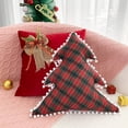 thumbnail image 3 of Funda de cojín con lazo de 45x45 para decoración del hogar, cubierta decorativa de algodón y terciopelo, para sofá, 2023, 3 of 4