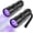 Black-12LED, variant on ESCO LITE 2 Packs Black Light Flashlight, 12LED 395nm UV Handheld Black Light Mini Flashlight, Dogs Urine Detector for Dry Urine Stains, Bed Bugs, Scorpions
