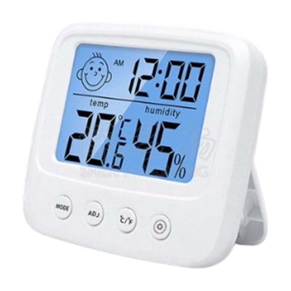 Temperature Humidity Monitor Clock, Large Digital Display Hygrometer for Home Office and Indoor Climate Tracking