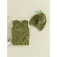 thumbnail image 5 of FEORJGP Toddler Infant Baby Boys Girls Halloween Cosplay Clothing Avocado Fuzzy Costume Plush Vest Sleeveless Round Neck Tank Tops Hat for Kids, 5 of 9