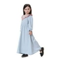 thumbnail image 7 of Krdevn Girls Ethnic Abaya Dress - Elegant Long Sleeve Maxi with V-Neck, Ruffle Detail Modest Party Wear for Teen,3-4 Years, 7 of 7