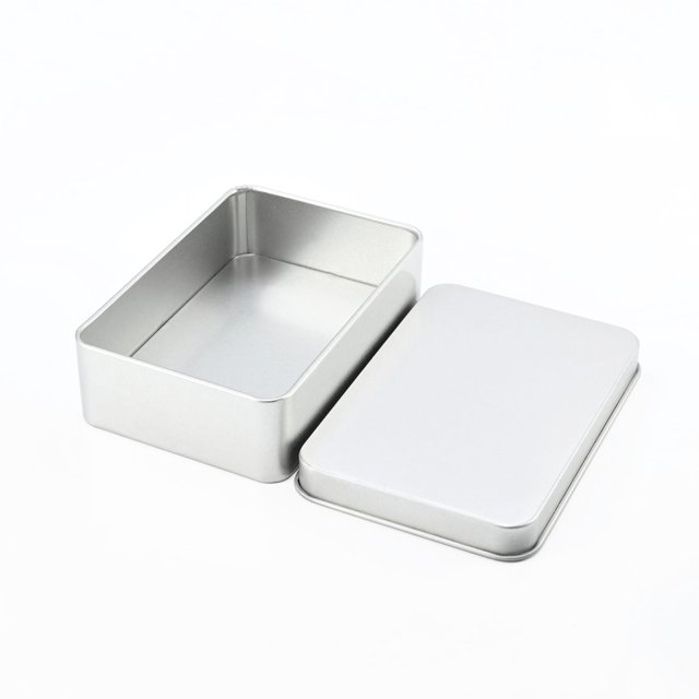 Caja de hierro para embalaje con ventana rectangular, accesorios y piezas, caja de hierro para embalaje general, caja de hojalata