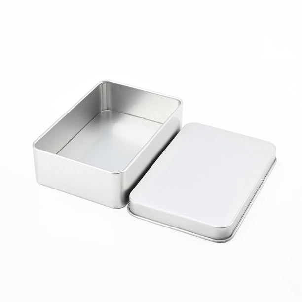 Caja de hierro para embalaje con ventana rectangular, accesorios y piezas, caja de hierro para embalaje general, caja de hojalata