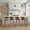 Gray, variant on Fox 25.5" Counter Height Black Faux Leather and Black Wood Mid-Century Modern Bar Stool - Set of 4