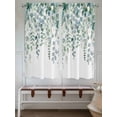 thumbnail image 5 of Eucalyptus Leaves Living Room Curtains 72 Inches length, Spring Summer Farmhouse Botanical Window Treatment Curtain Drapes, Light Filtering Drapes for Bedroom Laundry Room, 52"x72", 2 Panels, 5 of 7