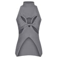 thumbnail image 5 of JGGSPWM Women Solid Camisole Sleeveless Shirts High Neck Tees Hollow Vest Cut Out Design Tank Tops Knot Irregular Tshirts Gray M, 5 of 5