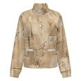 thumbnail image 5 of Jackets for Women Winter Coat Jackets Flannel Stand Collar Jacket(Beige Bamboo Collage Pattern Design,Size:S-4XL), 5 of 7