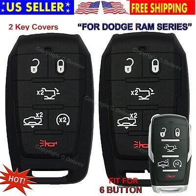 6B Silicone Cover Entry Fob Case Skin Holder For Dodge Ram 1500 Truck 2020 Key