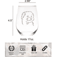 thumbnail image 5 of C&M Personal Gifts 17 oz Maltese Themed, Dog Stemless Wine Glass (Style M3), 5 of 5