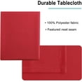 thumbnail image 3 of Red Tablecloth for Rectangle Tables - Waterproof and Spillproof Washable Fabric Table Cloth for Dining Room Kitchen Party, 60 x 102 Inch, 3 of 6