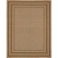 thumbnail image 3 of Unique Loom Outdoor Border Collection Area Rug - Multi Border (9' x 12' Rectangle Light Brown/Brown), 3 of 7