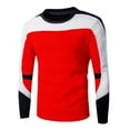 thumbnail image 2 of Afdoent Mens Long Sleeve T-Shirt Casual Color Block Crew Neck T Shirt Fall Daily Leisure Sports T Shirt Work Travel, 2 of 4