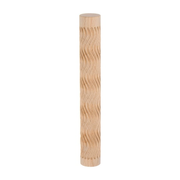 Reheyre Wooden Rolling Pin - Clear Texture - Leaves Snowflake Water Ripple Pattern - Food Grade Slab Roller - Printing Handmade Pottery Clay Stamp - Embossed Roller Tool - Kitchen Accessories