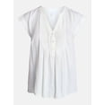 thumbnail image 6 of Time and Tru Women's Linen Pintuck Top, Sizes XS-XXXL, 6 of 6