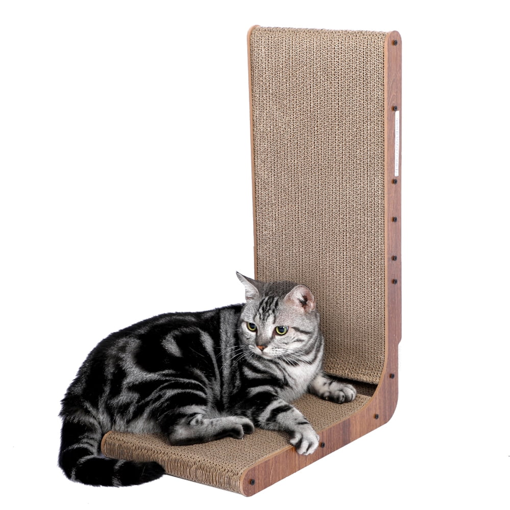 HQIT L Shape Cat Scratcher, Poils bebe Cat Scratchers for Indoor Cats