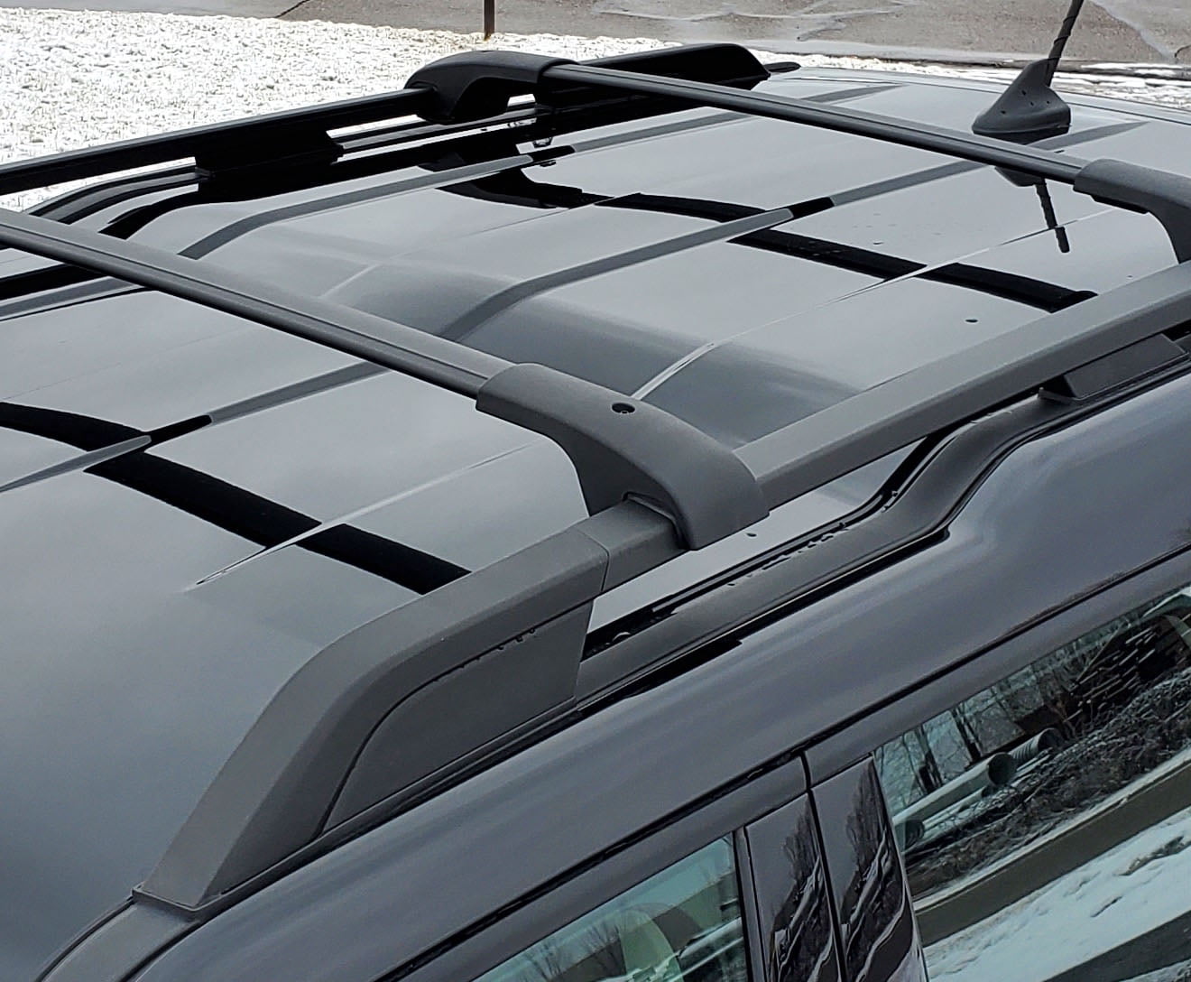 BrightLines Customized Crossbars Roof Racks Compatible with 2021-2026 Ford Bronco Sport Base & Big Bend Models a Set of 2pcs, Black Aluminum Top Cargo Rack