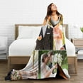 thumbnail image 3 of Custom Blanket with Photo Text Personalized Flannel Throw Blanket Customized Picture Blanket for Adult Kid Birthday Christmas Halloween Fathers Mothers Valentines Day Gift 40"X30", 3 of 6