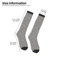 thumbnail image 2 of Sikiie Black And White Houndstooth Knee Socks, High Socks Long Stretchy Sock Women Knee High Stocking, Long Socks for Women, 2 of 6