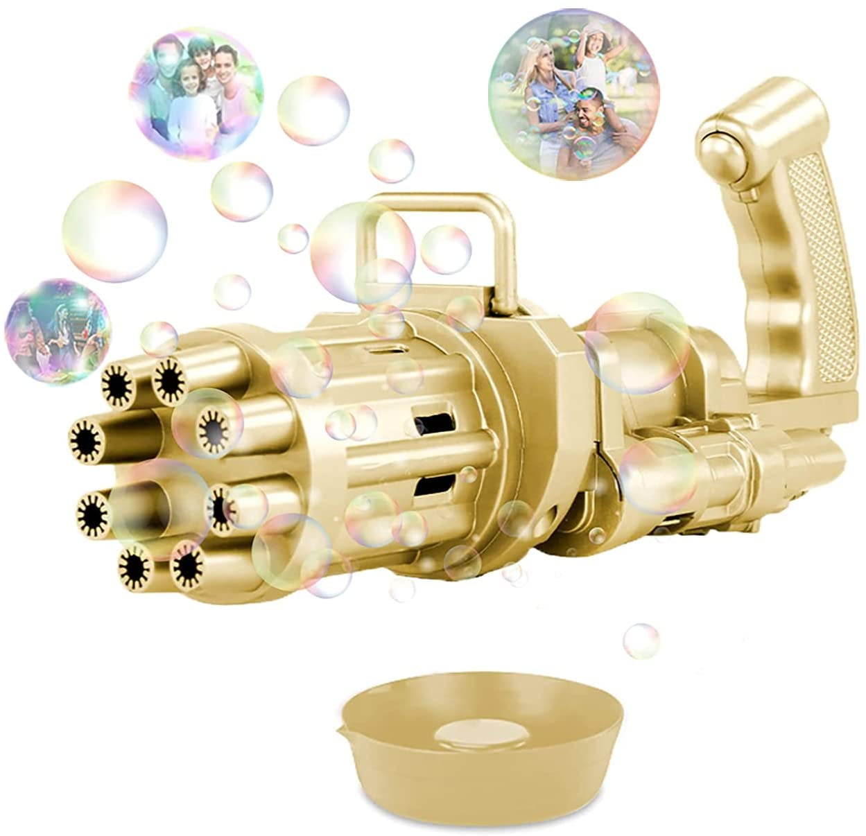 Bubble Gatling bubble gun, Gatling bubble machine 2021 cool toys and gifts,  8 hole large bubble machine, strong, requires 3 AA batteries, children's bubble  gun, suitable for summer outdoor activities - Walmart.com