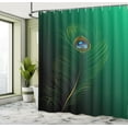 thumbnail image 5 of Ambesonne Animal Shower Curtain, Peacock Bird Plumes, 69"Wx70"L, Green Blue, 5 of 5