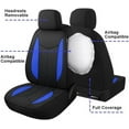 thumbnail image 6 of Waterproof Car Seat Cover Full Seats, Neoprene Seat Covers for Cars,Split Bench Compatible Car Interior Covers, Universal Fit Most Car Sedan Truck SUV(Black/Blue), 6 of 18