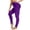 Purple, variant on Women's High Waisted Butt Lifting Textured Leggings Tummy Control Workout Pants
