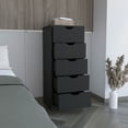 thumbnail image 2 of CoSoTower 5 Drawers Tall Dresser, Pull Out System -Black, 2 of 6