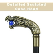 Gothic Dragon Ball Cane - Walking Cane for Men Travel Canes Seniors - Elderly Assistance Products