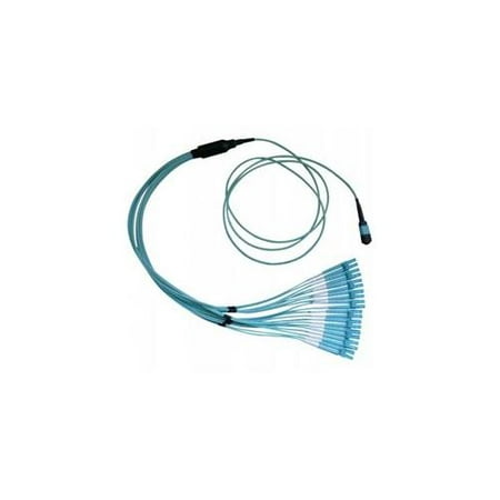 Plenum Fiber Optic Cable, 100 Gigabit Ethernet CFP/CXP 100GBase-SR10 to MTP(MPO)/LC (10 Duplex LC) 24 inch Breakout Cable, OM3, 50/125, 15 (Best Ar 15 Optic Under 100)