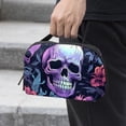 thumbnail image 2 of Skull Head Digital Pouch Oxford Cloth Waterproof Storage Bag Collapsible Cable Organizer Wire Cord Holder 5.9x9.44x3.14 in, 2 of 6