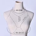 thumbnail image 4 of LYMAYTER Bralette Chain Bra Chain - AdjUS-CYYLtable, Golden/Silver, Inlaid Tassel, Club Accessory, 4 of 7