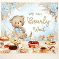thumbnail image 2 of Boy Baby Birthday Backdrop Blue Flower Photograph Backdrop Cute Bear Background Kids Birthday Banner Backdrop 10X8FT, 2 of 5