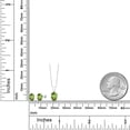 thumbnail image 2 of Gem Stone King 925 Sterling Silver Green Peridot Pendant Earrings Jewelry Set for Women | 1.90 Cttw | Gemstone August Birthstone | Oval 7X5MM | with 18 inch Chain, 2 of 3