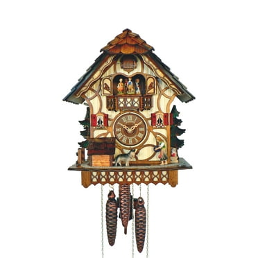 Special Edition Black Forest House Cuckoo Clock With A Moving Tractor