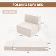 thumbnail image 2 of Lilypelle Kids Folding Floor Sofa Bed Chair, Child Fold Up Couch Bed for Sleeping, 3-in-1 Convertible Toddler Floor Futon Mattress, Portable Fold Out Kids Futon Sofa Bed with Storage Bag, 2 of 8
