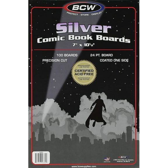 Bcw Silver Age Comic Backing Board - 100 Ct