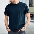 thumbnail image 2 of adviicd T-Shirts pour Hommes Graphiques Décontractés Col Rond Ajusté Basiques Légers Chandail T-Shirt BU1,S, 2 of 5