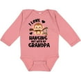 thumbnail image 3 of Inktastic Monkey I Love Hanging out with My Grandpa Boys or Girls Long Sleeve Baby Bodysuit, 3 of 5
