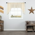 thumbnail image 2 of VHC Brands Natural White Farmhouse Kitchen Curtains Tobacco Cloth Rod Pocket Cotton Solid Color Swag Pair, 2 of 8