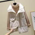 thumbnail image 2 of Uhndy 2022 Jackets for Women, Women Pocket Vest Coat Short Jacket Winter Sleeveless Turn Down Collar Zipper Solid Outerwear Winter Coats Christmas Gifts for Women, 2 of 6
