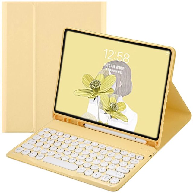 LNGOOR iPad 10th Generation 2022 10.9” Keyboard Case Cute Round Key Color Keyboard Wireless Detachable BT Keyboard Cover for iPad 10 10.9-inch