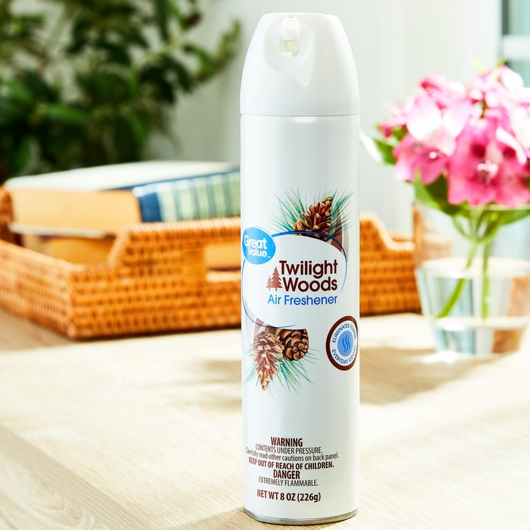 6 pack) Great Value Twilight Woods Aerosol Air Freshener, 8 oz
