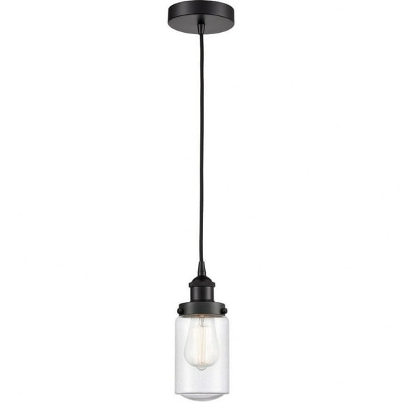 616-1PH-BK-G314-LED-Innovations Lighting-Dover - 1 Light Mini Pendant In Traditional Style-10.25 Inches Tall and 4.5 Inches Wide Matte Black Seedy